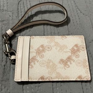Coach ID holder with wrist strap